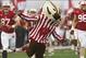 Nov 16, 2013; Madison, WI, USA; Wisconsin Badgers mascot Bucky Badger leads the team onto the field prior to the game against the Indiana Hoosiers at Camp Randall Stadium. Mandatory Credit: Jeff Hanisch-USA TODAY Sports