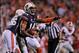 Nov 16, 2013; Auburn, AL, USA; Auburn Tigers quarterback Nick Marshall (14) runs the ball during the second half against the Georgia Bulldogs at Jordan Hare Stadium. The Tigers defeated the Bulldogs 43-38. Mandatory Credit: Shanna Lockwood-USA TODAY Sport