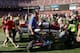 SAN FRANCISCO, CA - OCTOBER 13: Calais Campbell #93 of the Arizona Cardinals is carted off the field after getting injured during their game against the San Francisco 49ers at Candlestick Park on October 13, 2013 in San Francisco, California. (Photo by