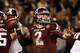 COLLEGE STATION, TX - NOVEMBER 09: Johnny Manziel #2 of the Texas A&M Aggies drops back to pass in the second half during the game against the Mississippi State Bulldogs at Kyle Field on November 9, 2013 in College Station, Texas. (Photo by Scott Haller