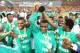 JOHANNESBURG, SOUTH AFRICA - FEBRUARY 10: Players from Nigeria celebrate with the trophy after winning the 2013 Africa Cup of Nations Final match between Nigeria and Burkina at FNB Stadium on February 10, 2013 in Johannesburg, South Africa. (Photo by Ia