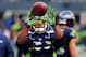 SEATTLE, WA. - NOVEMBER 17: Wide receiver Percy Harvin #11 of the Seattle Seahawks warms up before the game against the Minnesota Vikings at CenturyLink Field on November 17, 2013 in Seattle,Wa. (Photo by Steve Dykes/Getty Images)