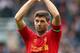 NEWCASTLE UPON TYNE, ENGLAND - OCTOBER 19: Steven Gerrard of Liverpool thanks the support after the Barclays Premier League match between Newcastle United and Liverpool at St James' Park on October 19, 2013 in Newcastle upon Tyne, England. (Photo by Ju