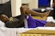 SHANGHAI, CHINA - OCTOBER 17: Kobe Bryant of the Los Angeles Lakers gets treatment during practice as part of the 103 Global Games on October 17, 2013 at the Oriental Sports Center Shanghai, China. NOTE TO USER: User expressly acknowledges and agrees that