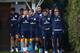 ST ALBANS, ENGLAND - OCTOBER 14: Steven Gerrard, Wayne Rooney and Frank Lampard of England lead their team-mates out for an England Training session ahead of their Group H qualifying match against Poland at London Colney on October 14, 2013 in St Albans,