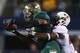 ARLINGTON, TX - NOVEMBER 16: Antwan Goodley #5 of the Baylor Bears makes a pass reception against Bruce Jones #24 of the Texas Tech Red Raiders at AT&T Stadium on November 16, 2013 in Arlington, Texas. (Photo by Ronald Martinez/Getty Images)