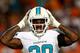 MIAMI GARDENS, FL - NOVEMBER 17: Chris Clemons #30 of the Miami Dolphins reacts to a play during their game against the San Diego Chargers at Sun Life Stadium on November 17, 2013 in Miami Gardens, Florida. (Photo by Streeter Lecka/Getty Images)