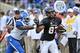 Nov 16, 2013; Nashville, TN, USA; Vanderbilt Commodores wide receiver Jordan Matthews (87) rushes against Kentucky Wildcats safety Glenn Faulkner (18) during the second half at Vanderbilt Stadium. Vanderbilt won 22-6. Mandatory Credit: Jim Brown-USA TODAY