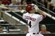 PHOENIX, AZ - AUGUST 13: Paul Goldschmidt #44 of the Arizona Diamondbacks hits a deep fly ball against the Baltimore Orioles during a MLB game at Chase Field on August 13, 2013 in Phoenix, Arizona. (Photo by Ralph Freso/Getty Images)
