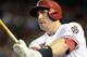 PHOENIX, AZ - AUGUST 06: Paul Goldschmidt #44 of the Arizona Diamondbacks warms up in the on-deck circle in the game against the Tampa Bay Rays at Chase Field on August 6, 2013 in Phoenix, Arizona. The Diamondbacks defeated the Rays 6-1. (Photo by Jenn