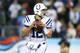 NASHVILLE, TN - NOVEMBER 14: Andrew Luck #12 of the Indianapolis Colts looks to pass against the Tennessee Titans at LP Field on November 14, 2013 in Nashville, Tennessee. (Photo by Andy Lyons/Getty Images)
