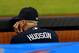MIAMI, FL - JULY 10: Tim Hudson #15 of the Atlanta Braves looks on during a game against the Miami Marlins at Marlins Park on July 10, 2013 in Miami, Florida. (Photo by Mike Ehrmann/Getty Images)