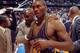 AUBURN HILLS, MI - NOVEMBER 19: Ron Artest of the Indiana Pacers #91 leaves the floor after a melee involving fans during a game against the Detroit Pistons November 19, 2004 at the Palace of Auburn Hills, in Auburn Hills, Michigan. NOTE TO USER: User e