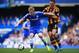 LONDON, ENGLAND - AUGUST 18: Kevin De Bruyne of Chelsea is challenged by James Chester of Hull City during the Barclays Premier League match between Chelsea and Hull City at Stamford Bridge on August 18, 2013 in London, England. (Photo by Richard Heathc