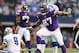 Nov 3, 2013; Arlington, TX, USA; Minnesota Vikings defensive end Everson Griffen (97) celebrates his sack against Dallas Cowboys quarterback Tony Romo (9) in the second quarter Minnesota Vikings defensive end Everson Griffen (97) at AT&T Stadium. Mandator