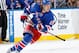 NEW YORK, NY - NOVEMBER 17: Carl Hagelin #62 of the New York Rangers skates against the Los Angeles Kings at Madison Square Garden on November 17, 2013 in New York City. (Photo by Scott Levy/NHLI via Getty Images)