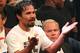 LAS VEGAS, NV - JUNE 09: Manny Pacquiao salutes the crowd after his fight against Timothy Bradley at MGM Grand Garden Arena on June 9, 2012 in Las Vegas, Nevada. (Photo by Jeff Bottari/Getty Images)