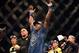 Aug 3, 2013; Rio De Janeiro, Brazil; Phil Davis (pink shorts) celebrates after defeating Lyoto Machida (not pictured) during UFC 163 at HSBC Arena. Mandatory Credit: Jason Silva-USA TODAY Sports