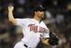 MINNEAPOLIS, MN - SEPTEMBER 23: Mike Pelfrey #37 of the Minnesota Twins delivers a pitch against the Detroit Tigers during the first inning of the game on September 23, 2013 at Target Field in Minneapolis, Minnesota. (Photo by Hannah Foslien/Getty Images