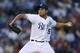 KANSAS CITY, MO - SEPTEMBER 18: Starting pitcher Bruce Chen #52 of the Kansas City Royals throws in the first inning against the Cleveland Indians at Kauffman Stadium on September 18, 2013 in Kansas City, Missouri. (Photo by Ed Zurga/Getty Images)
