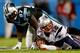 CHARLOTTE, NC - NOVEMBER 18: Quarterback Tom Brady #12 of the New England Patriots reacts after he was sacked in the first half against the Carolina Panthers at Bank of America Stadium on November 18, 2013 in Charlotte, North Carolina. (Photo by Streete