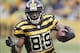 Nov 17, 2013; Pittsburgh, PA, USA; Pittsburgh Steelers wide receiver Jerricho Cotchery (89) runs after a pass reception against Detroit Lions strong safety Don Carey (32) during the third quarter at Heinz Field. The Pittsburgh Steelers won 37-27. Mandato
