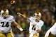 ANN ARBOR, MI - SEPTEMBER 07: Tommy Rees #11 of the Notre Dame Fighting Irish throws a pass while playing the Michigan Wolverines at Michigan Stadium on September 7, 2013 in Ann Arbor, Michigan. (Photo by Gregory Shamus/Getty Images)