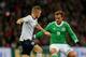 LONDON, ENGLAND - NOVEMBER 19: Tom Cleverley of England challenges Mario Goetze of Germany during the international friendly match between England and Germany at Wembley Stadium on November 19, 2013 in London, England. (Photo by Clive Rose/Getty Images
