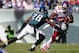 PHILADELPHIA, PA - OCTOBER 27: Wide receiver Hakeem Nicks #88 of the New York Giants pushes off safety Earl Wolff #28 of the Philadelphia Eagles after making a catch during the second quarter of a game at Lincoln Financial Field on October 27, 2013 in Phi