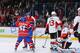 Montreal Canadiens forward David Desharnais with former linemate Erik Cole.