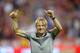 Sep 10, 2013; Columbus, OH, USA; United States head coach Jurgen Klinsmann celebrates a 2-0 win over Mexico at Columbus Crew Stadium. Mandatory Credit: David Richard-USA TODAY Sports