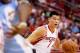 Nov 16, 2013; Houston, TX, USA; Houston Rockets guard Jeremy Lin (7) drives to the basket against the Denver Nuggets during the first half at Toyota Center. Mandatory Credit: Soobum Im-USA TODAY Sports