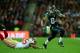 LONDON, ENGLAND - OCTOBER 27: #84 Cecil Shorts III of the Jacksonville Jaguars evades #35 Eric Reid of the San Francisco 49ers during the NFL International Series game between San Francisco 49ers and Jacksonville Jaguars at Wembley Stadium on October 27,