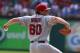 Sep 29, 2013; Arlington, TX, USA; Los Angeles Angels starting pitcher Jason Vargas (60) throws a pitch in the first inning of the game against the Texas Rangers at Rangers Ballpark in Arlington. Mandatory Credit: Tim Heitman-USA TODAY Sports