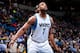 MINNEAPOLIS, MN - APRIL 15: Derrick Williams #7 of the Minnesota Timberwolves battles for rebound position against the Utah Jazz on April 15, 2013 at Target Center in Minneapolis, Minnesota. NOTE TO USER: User expressly acknowledges and agrees that, by do
