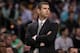 BOSTON, MA - NOVEMBER 06: Head coach Brad Stevens of the Boston Celtics looks on in the first quarter against the Utah Jazz at TD Garden on November 6, 2013 in Boston, Massachusetts. (Photo by Jared Wickerham/Getty Images)