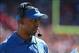 September 22, 2013; San Francisco, CA, USA; Indianapolis Colts offensive coordinator Pep Hamilton watches from the sideline during the third quarter against the San Francisco 49ers at Candlestick Park. Mandatory Credit: Kyle Terada-USA TODAY Sports