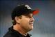 Oct 20, 2013; Detroit, MI, USA; Cincinnati Bengals offensive coordinator Jay Gruden prior to the game against the Detroit Lions at Ford Field. Mandatory Credit: Andrew Weber-USA TODAY Sports