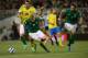 DUBLIN, IRELAND - SEPTEMBER 06: Zlatan Ibrahimovic of Republic of Ireland battles with James McClean of Sweden during the FIFA 2014 World Cup Qualifying Group C match between Republic of Ireland and Sweden at Aviva Stadium on September 6, 2013 in Dublin,