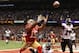 Feb 3, 2013; New Orleans, LA, USA; San Francisco 49ers wide receiver Michael Crabtree (15) reaches for the ball on fourth down in the fourth quarter against Baltimore Ravens safety Ed Reed (20) in Super Bowl XLVII at the Mercedes-Benz Superdome. Mandatory