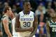 CHICAGO, IL - NOVEMBER 12: Julius Randle #30 of the Kentucky Wildcats celebtraes a three-point play against the Michigan State Spartans during the State Farm Champions Classic at the United Center on November 12, 2013 in Chicago, Illinois. Michigan State