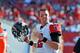 TAMPA, FL - NOVEMBER 17: Quarterback Matt Ryan #2 of the Atlanta Falcons checks the socreboard in the 4th quarter against the Tampa Bay Buccaneers November 17, 2013 at Raymond James Stadium in Tampa, Florida. The Bucs won 41 - 28. (Photo by Al Messerschmi