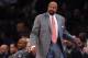 NEW YORK, NY - NOVEMBER 14: New York Knicks head coach Mike Woodson reacts to a call during the first quarter against the Houston Rockets at Madison Square Garden on November 14, 2013 in New York City. NOTE TO USER: User expressly acknowledges and agrees