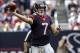 Nov 17, 2013; Houston, TX, USA; Houston Texans quarterback Case Keenum (7) attempts a pass during the third quarter against the Oakland Raiders at Reliant Stadium. The Raiders defeated the Texans 28-23. Mandatory Credit: Troy Taormina-USA TODAY Sports