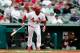 JUPITER, FL - FEBRUARY 28: Oscar Taveras #87 of the St. Louis Cardinals hits a grand slam home run in the first inning against the Miami Marlins at the Roger Dean Stadium on February 28, 2013 in Jupiter, Florida. (Photo by Chris Trotman/Getty Images)
