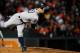 BALTIMORE, MD - OCTOBER 08: David Robertson #30 of the New York Yankees pitches in the eighth inning during Game Two of the American League Division Series against the Baltimore Orioles at Oriole Park at Camden Yards on October 8, 2012 in Baltimore, Mary