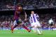 BARCELONA, SPAIN - OCTOBER 05: Dani Alves of FC Barcelona shoots towards goal during the La Liga match between FC Barcelona and Real Valladolid CF at Camp Nou on October 5, 2013 in Barcelona, Spain. (Photo by David Ramos/Getty Images)