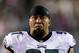 Aug 15, 2013; Philadelphia, PA, USA; Philadelphia Eagles defensive tackle Isaac Sopoaga (97) during the second quarter against the Carolina Panthers at Lincoln Financial Field. The Eagles defeated the Panthers 14-9. Mandatory Credit: Howard Smith-USA TODA