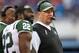 ORCHARD PARK, NY - NOVEMBER 17: Head coach Rex Ryan of the New York Jets and Ed Reed #22 look on from the sideline during NFL game action against the Buffalo Bills at Ralph Wilson Stadium on November 17, 2013 in Orchard Park, New York. (Photo by Tom Szcze