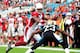 JACKSONVILLE, FL - NOVEMBER 17: Larry Fitzgerald #11 of the Arizona Cardinals runs with a catch against Alan Ball #23 of the Jacksonville Jaguars at EverBank Field on November 17, 2013 in Jacksonville, Florida. (Photo by Scott Cunningham/Getty Images)